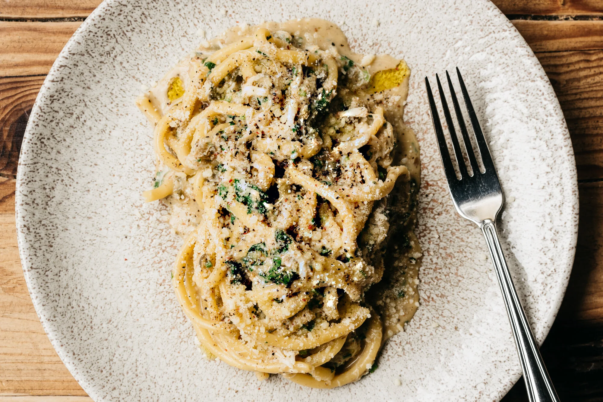 Chef Douglass Williams - Summer Crab Carbonara with Lemons and